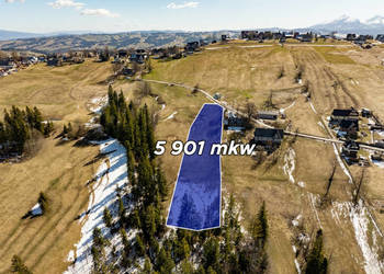 Sierockie - działka 5901m2 - WZtka 4 domy