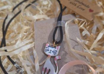 Naszyjnik stylowy wisior malowany ręcznie