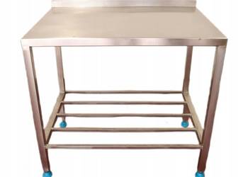 Stół gastronomiczny przyścienny roboczy z półką 100x70 cm, bardzo SOLIDNY