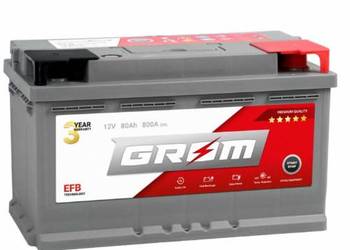 Akumulator  80Ah 800A GROM EFB START&STOP Prawy Plus DTR