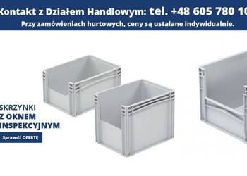 SKRZYNKI  POJEMNIKI Z OKNEM -PROSTO OD PRODUCENTA