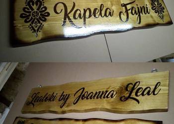 Piękne ręcznie wykonane deski z napisami i grafikami NA DREWNIE