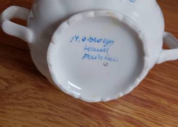 Dzbanek do kawy/herbaty+ cukiernica. Komplet ręcznie malowany.