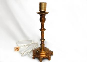 Stara lampa mosiężna, stojąca, nocna, mosiądz, vintage