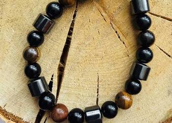 Bransoletka męska  z kamieni naturalnych