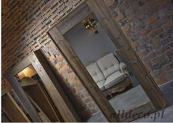 Lustro w ramie ze starego drewna - Alldeco