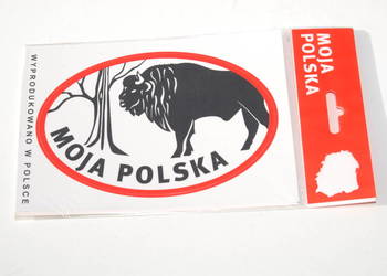 Naklejka na samochód Moja Polska Żubr PL Podlaskie 10 X 15 c