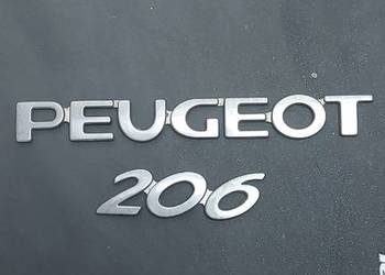 Emblemat napis znaczek komplet PEUGEOT 206