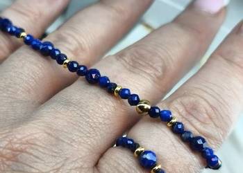 Zestaw biżuterii lapis Lazuli hematyt fasetkowy