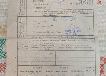 Zegar z kukułką + Karta gwarancyjna oraz dowód zakupu z 1985 roku OKAZJA