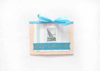 żeglarskie zaproszenia, pastelowe zaproszenia bez tekstu c6