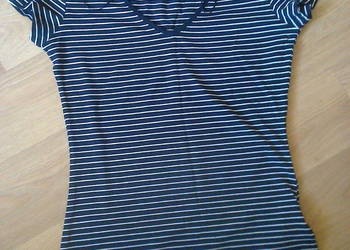 t-shirt w paski Orsay
