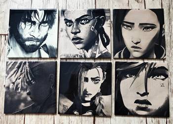 Arcane - kadry z serialu filmu wygrawerowane na płytkach, unikalne