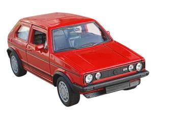 Model samochodu VW Golf I GTI czerwony skala 1:34 Welly kolekcjonerski