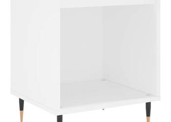Szafka nocna biała 40x35x50 cm materiał drewnopochodny WM-830700
