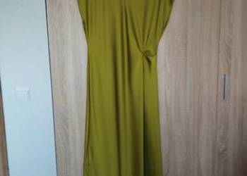 Sukienka satynowa w kolorze limonki