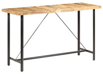Stolik barowy 180x70x107 cm surowe drewno mango WM-286613