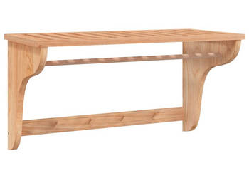 Wieszak na ręczniki 60x30x35 cm lite drewno orzechowe WM-350372