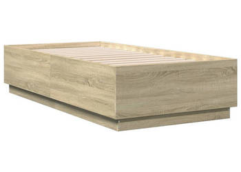 Rama łóżka z LED dąb sonoma materiał drewnopochodny 75x190cm WM-3209669