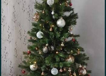 Choinka sztuczna zielona 213cm DRZEWKO ŚWIĄTECZNE +gratis