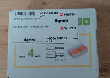 Złączka instalacyjna z dźwignią - WAGO 221-415 (25 sztuk)