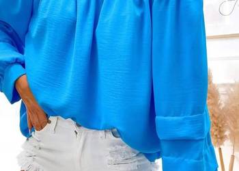 Bluzka Hiszpanka błękitna rozm. UNI biust 126cm