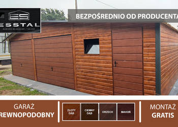 GARAŻ BLASZANY Drewnopodobny | Blaszak | Wiata | ZŁOTY DĄB |  -ESSTAL-