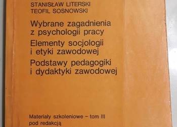 WYBRANE ZAGADNIENIA Z PSYCHOLOGII PRACY ELEMENTY SOCJOLOGII