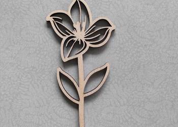 Kwiat sklejka, drewno, decoupage, scrapbooking, urodziny, prezent kw34
