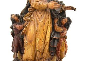 Piękna drewniana rzeźba Maria Immaculata XVIII w.