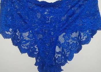 Cudne nowe niebieskie koronkowe majtki LM roz 50 -54.