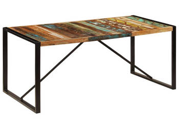 Stół jadalniany 180 x 90 x 75 cm lite drewno z odzysku WM-247415