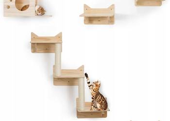 Budka ścianka dla kota MIUZMORE beżowy prostokątny 41 cm x 60 cm