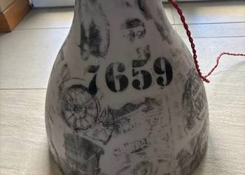 Industrialna Lampa wisząca z gazetowym wzorem