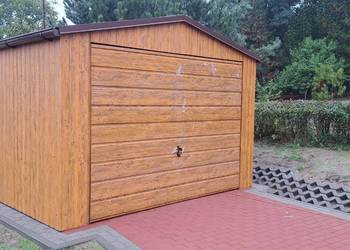 Garaż blaszany 4mx6m złoty dąb prodil zamknięty producent 4x6 6x6 7x6 7x7