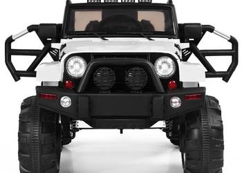 Elektryczny samochód dla dzieci Jeep Biały Z PILOTEM