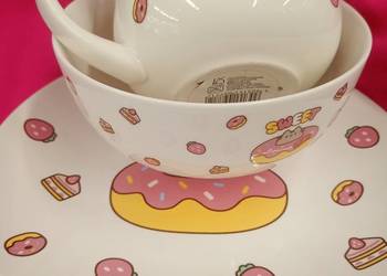 Zestaw naczyń pusheen talerz miska kubek