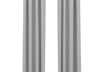 vidaXL Zasłony stylizowane na lniane, 2 szt., szare(SKU:321170)
