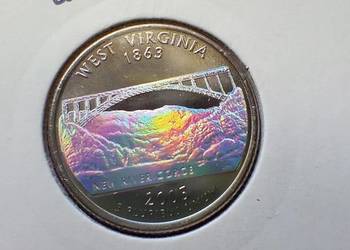 Stare monety 1/4 dolar 2005 Wirginia Zach USA hologram