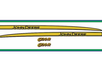 Naklejki na maskę Traktor Ciagnik John Deere 6130 R Nalepki super jakość