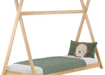 Łóżko dziecięce domek TIPI TARTAK MEBLE 90x200 - wiele wybarwień drewna
