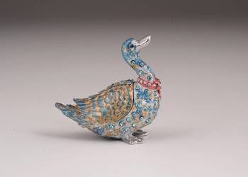 Kaczka puzderko Kolekcja Keren Kopal Faberge Swarowski
