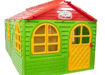 domek dla dzieci Doloni 129×256 cm - czerwono/zielony