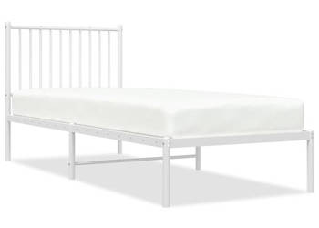 Łóżko Metalowe Białe Rama Łóżka Ze Stelażem Biała 80x200 cm WM-350922