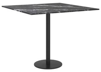 Blat stołu czarny 50x50 cm 6 mm szkło ze wzorem marmuru WM-322270