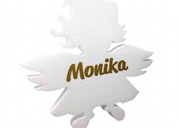 Mini aniołki z imionami  24 cm. Pierwsza Komunia ozdoby