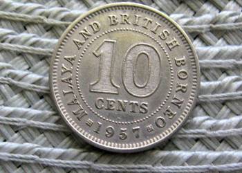 Malaje i Brytyjskie Borneo 10 Cent 1957r
