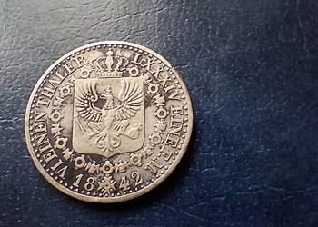 Stare monety 1/6 talara 1842 A Niemcy srebro