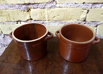 garnki kamionkowe gliniane FNK Bochnia 0,75 litra prod. PRL