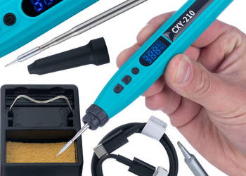 Lutownica Akumulatorowa CXY-210 | 180–480°C | Grot C210 | USB-C